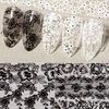 XEAOHESY 20 Rolls Black White Lace Nail Art Foil Transfer Sticker Kit Flower Foil Transfers Decals Lace Flowers Nail Foil Transfer Stickers Sheets Nail Art Sticker Foil Nail Wraps for Foil Nail Art