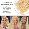 Deep Wave Human Hair Bundles 613 Blonde Human Hair Bundle 3 Bundles Human Hair 14 16 18Inch 100% Unprocessed Brazilian Virgin Hair Bundles Deals Deep Wave Human Hair Extensions(613-DP-14 16 18Inch)