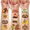 Cowboy Temporary Tattoos- 50PCS Western Cowboy Party Favors Themed Birthdays Party Supplies Decorations Western Baby Shower Decor Cool Wild Western Rodeo Pattern Girls Boys Gifts