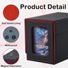 FOTEEMO Card Deck Box For MTG, Prime Card Display with Dice Tray Commander Deck Box Magic The Gathering Deck Box Holding 250+ Sleeveless Trading Card Storage Box Yu-gioh Deck Box (Black&Red)