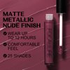 FOCALLURE Ultra Matte Liquid Lipstick,Longwear Rich Lip Colors,Easy to Create a Sexy Lips with High-grade Formula,Long Lasting Waterproof Lipstick Make Up,BURGUNDY