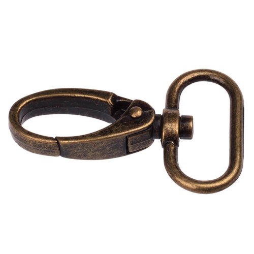 COTOWIN 1-inch Antique Brass Curved Lobster Clasps Swivel Trigger Clips Snap (Pack of 20)