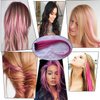 18 Inch High light Clip in Human Hair Extensions 100% Straight Clip on Party Highlights Colored Hair Extensions 6 Pieces/set (Hot Pink)