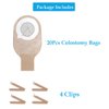 20PCS Colostomy Bags, Ostomy Supplies, One Piece Drainable Ostomy Pouch for Ileostomy Stoma Care, Cut-to-Fit (20-70cm)