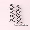 20 Pieces Simple Spiral Bobby Pins Hair Clips with Round Ball Tips for Bridal Updo & DIY Hairstyles, Spin Bun Sticks for Women and Girls, Silver