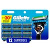 Gillette ProGlide Razor Refills for Men, 5 Bladed Razor for a Close Shave, with Precision Trimmer and Lubrastrip, 12 Razor Blade Refills