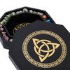 DND Dice Tray - Premium 8 Inch Dice Tray Dungeons and Dragons - Exquisitely Detailed Gold World Tree & Triquetra Design - Perfect RPG Dice Rolling Tray with D&D Dice Box Storage to Protect Dice