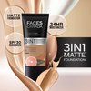 FACESCANADA All Day Hydra Matte Foundation with SPF 30 - Absolute Ivory | 3-in-1 Foundation Moisturizer Sunscreen | Oil Free with Vitamin C | 0.85 Fl oz (25ml)