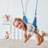 ROPECUBE Hand-Knitting Kids Swing, Indoor Outdoor Portable Tree Swing Seat,Adjustable Ropes, with Hanging Strap and Snap Hook for Camping Hiking Backyard Playset and Playroom, Easy Install(Blue)…
