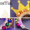 GENBREE Light Up Happy Birthday Headband Birthday Crown Ball Hair Band Party Festival Hair Accessories for Women (Gold)