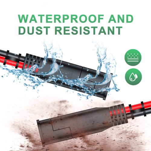 SAE to SAE Extension Cable 10AWG 20FT, Battery Tender Extension Cable Quick Disconnect Connector with SAE Polarity Reverse Adapter Trolling Motor RV Battery Motorcycle Cars Tractor (10AWG 20FT)