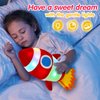 BSTAOFY Light up Red Rocket Plush Toys Stuffed LED Glow Soft Cozy Nightlight Kids Gifts for Toddlers on Birthday Valentines Christmas, 14.5’’