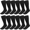 Falari Diabetic Socks Men Unisex Size 9-11 Black 63-7040-12PAIRS