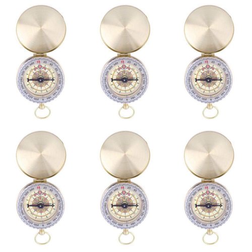 SHENQIDZ 6 Pack Camping Survival Compass,Pocket Compass for Kids,Compass for Hiking or Camping