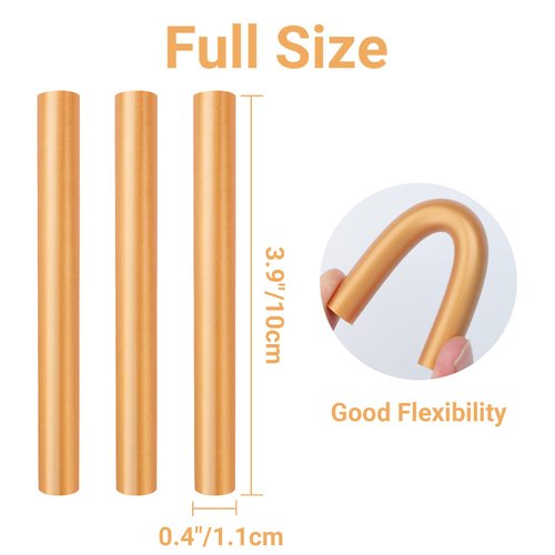 ENPOINT Metallic Gold Hot Glue Sticks, 24 PCS Full Size Hot Melt Glue Sticks Colored, Craft Adhesive Waxing Sticks for Wedding Cards, Sealing, Decoration, Art, DIY, 4" Long x 0.43" Dia