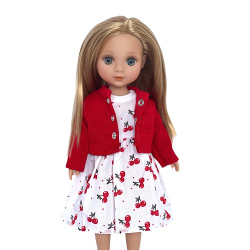 14 Inch Doll Clothes- Red Dress Fits 14 Inch Evia&#39;s World Dolls
