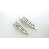 Generic 2 small slim silver native looking metal alligator hair clip for fine thin hair