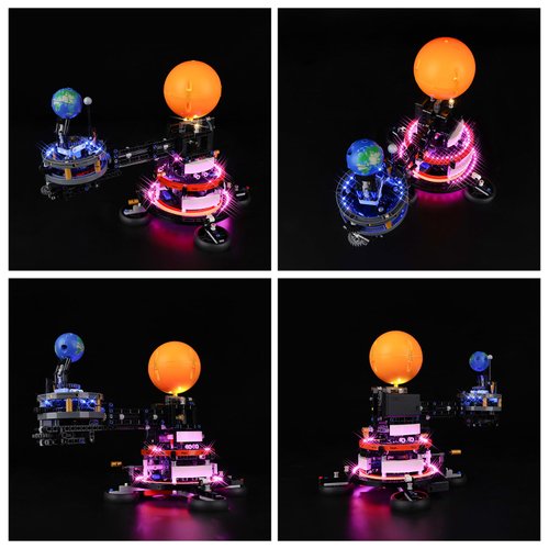 Kyglaring LED Lighting Kit for Lego Technic Earth and Lunar Orbit Model Kit, Compatible with Lego 42179 (Lego Kit Not Included)