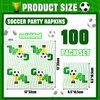 100Pcs Soccer Napkins for Soccer Party Decorations 13 x 13 inch Soccer Birthday Party Napkins for Kids Sport Party Baby Shower Birthday Party Soccer Party Supplies