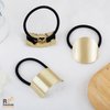 RP Remarkable Power, 6 Pack Gold Ponytail Holder Hair Ties Metal Hair Cuff Hair Elastic Rope for Women