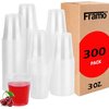 Framo 3 Oz Clear Plastic Cups, Small Disposable Bathroom Mouthwash Cups,(300 count)