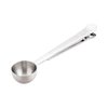 Restaurantware Restpresso 1 Tbsp Coffee Scoop 1 Multifunction Coffee Spoon - Built-In Clip For Measuring Ground Coffee Espresso Coffee Beans Protein Powder And More Stainless Steel Tea Spoon