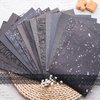 LewuwoPoing 15Pcs Handmade Scrapbook Art Paper Craft Textured Paper Colorful A5 sheet Mesh Special Paper Mix for Scrapbooking Junk Journal Journaling Supplies DIY Materials,5.8x8.2 inches (Black)