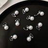 GLKTOPO 20 Pieces Mini Pearl Hair Clips Tiny Pearl Hair Barrettes Cute Hair Pins Hair Decorations Bangs Clips for Girls Women Bridal Wedding Party Banquet Hair Accessories, White