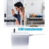 24 Volt Transformer, C Wire Adapter Thermostat, Compatible with Smart Thermostats and Doorbells Power Supply (23ft Cable)