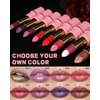 Glitter Metallic Shimmer Lipstick Long Lasting,High Shine Glitter Diamond Creamy Red Color Matte Lipstick Transfer Proof Non-Stick Lip Gloss Shimmer High Impact Full Coverage Lip Makeup for Women-01