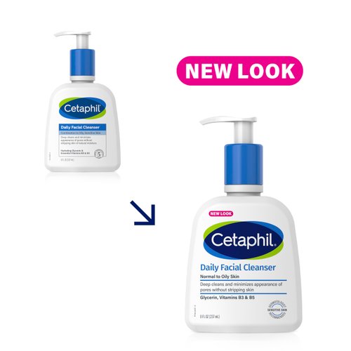 Cetaphil Face Wash, Daily Facial Cleanser for Sensitive, Combination to Oily Skin, NEW 8 oz 3 Pack, Gentle Foaming, Soap Free, Hypoallergenic