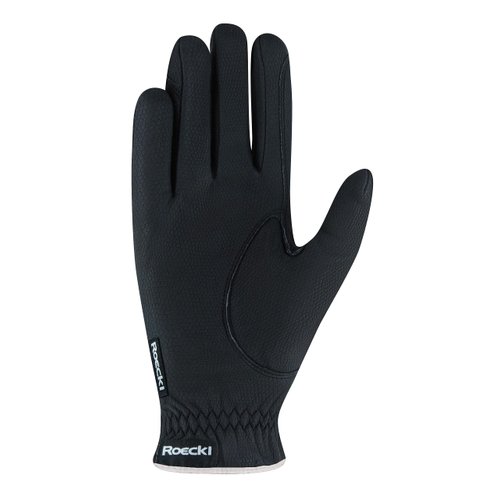 Roeckl - ladies contrast riding gloves LONA black-white 7