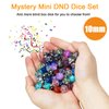 15 Sets Random Assortment Polyhedral RPG Mini Dice (105pcs),Surprise Mystery Mini Dice Set,10mm Mini DND Magic The Gathering Dice Set for MTG,RPG,D&D Dungeons and Dragons Role Playing Game