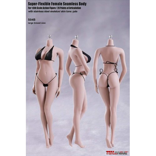 Phicen TBLeague 1/6 Female Seamless Action Figures-Realistic Full Silicone Body White Skin & Stainless Steel Skeleton - 12" Scale Super Flexible Female Figure Dolls for Arts/Drawings/Photography