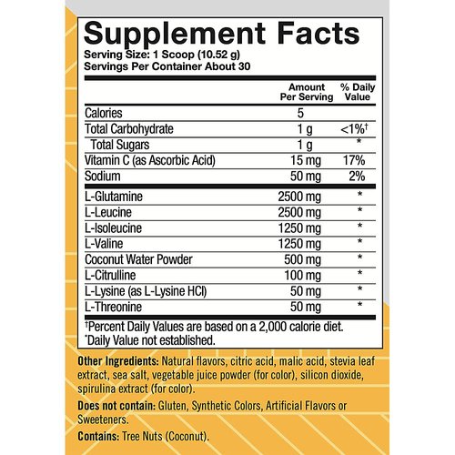 Natural Recovery Powder - 7.7g of Amino Acids - Mixed Berry (11.1 oz./30 Servings)
