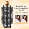 AFDD Anti-Flying Smoothing Nozzle and Round Volumizing Brush for Dyson Airwrap Styler HS01/HS05 Hair Smoothing Dryer Hair Volumizer Attachment (Gold)