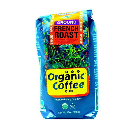 The Organic Coffee Co. Ground, French Roast, 12 Ounce (Pack of 3)