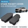 Shademax Stake Pocket Covers Custom Fit for 2019-2023 2024 GMC Sierra and Chevrolet Silverado Truck Bed Rail Hole Plugs Stake Pocket Caps Cover (Set of 2)