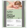 ForPro Professional Collection Premium Flannel Flat Sheet for Massage Tables, Ultra-Light, Stain and Wrinkle-Resistant, 63" W x 100" L, Sage