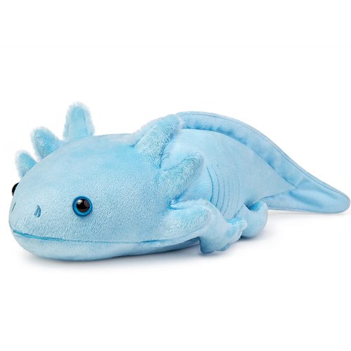 ZHONGXIN MADE Axolotl Plush - Blue Axolotl Stuffed Animal, Realistic 20" Cute Ambystoma Creepy Amphibians Plush Toys, Unique Plush Gift Collection for Kids