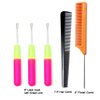 Favorict (5 Pack) Latch Hook Crochet Needle Comb Set for Micro Braids, Hair Extension, Feather and Dread Maintenance Installation