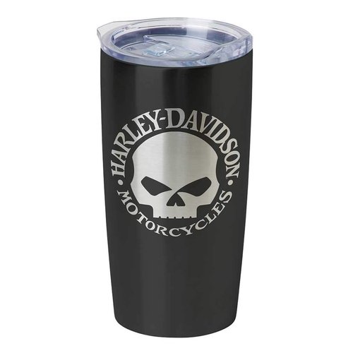 Harley-Davidson Core Willie G Skull Stainless Steel Travel Mug, Black HDX-98618