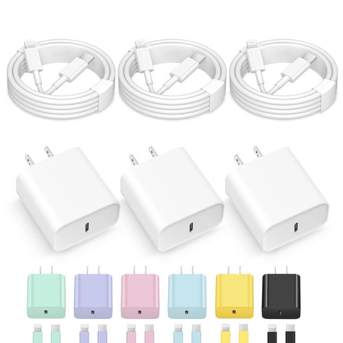 3-Pack iPhone Charger Fast Charging USB C Charger Block Type C Charger iPad Charger 6FT USB C Cable iPhone Charger Cord with iPhone14/14 Pro Max/13/13Pro/12/12 Pro/11,iPad