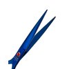 Blue Titanium Hair Cutting Barber Shears 6.75" (17.145cm) with Curved Finger Rest Classic Design - German Stainless