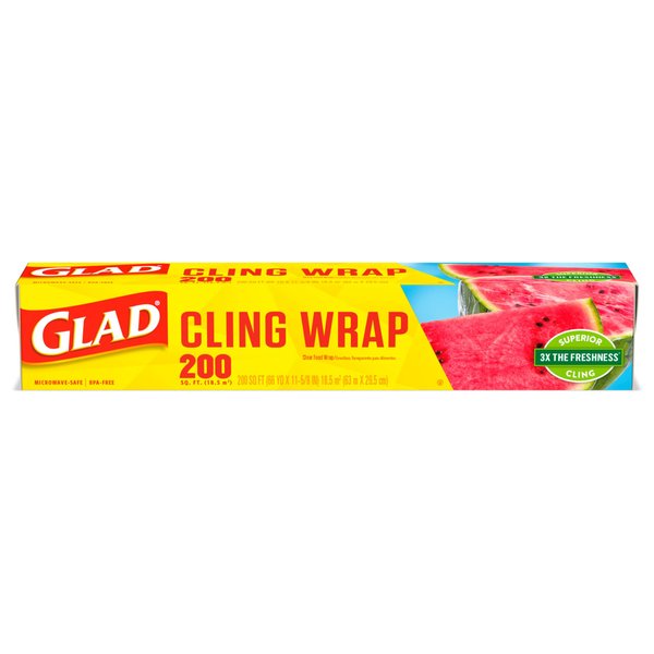 Glad ClingWrap Plastic Wrap - 200 Square Foot Roll (Package May Vary)