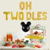 Geloar Oh Twodles Balloons Banner, Oh Twodles 2nd Birthday Party Decorations for Themed of Minnie Micky Mouse for Girl Boy Oh Twodles Birthday Party Supplies Decorations Set Of 12PCS Kit (Gold)