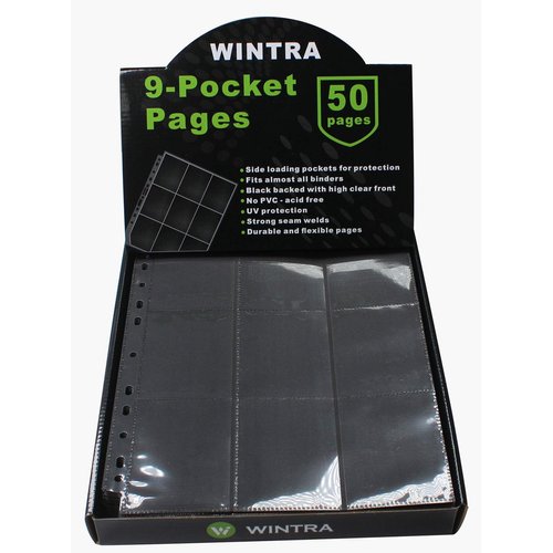 WINTRA Superior 9-Pocket Double-Sided Trading Card Pages, 900 Pockets Side-loading Card Binder Sleeves,Card Protector Sheets for Various Trading and Sports Cards