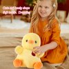 Sew Butiful 8" Duck Stuffed Animals Plush, Cute Plushies for Animal Themed Parties Teacher Student Award, Animal Toys for Baby, Boy, Girls, Great for Nursery, Room Decor, Bed (Duck)