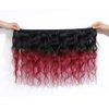 26 28 30 Inch Burgundy Bundles 1b99J Deep Wave Bundles Human Hair Brazilian Virgin Mixed With 3 Bundles Ombre Red Deep Curly Bundles Soft Hair Extensions 300g