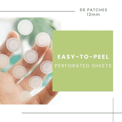 Skincureation Acne Pimple Patches (60 Counts 1 Size) – Invisible Hydrocolloid Acne Patch with Aloe and Tea Tree Oil for Covering Zits and Blemishes